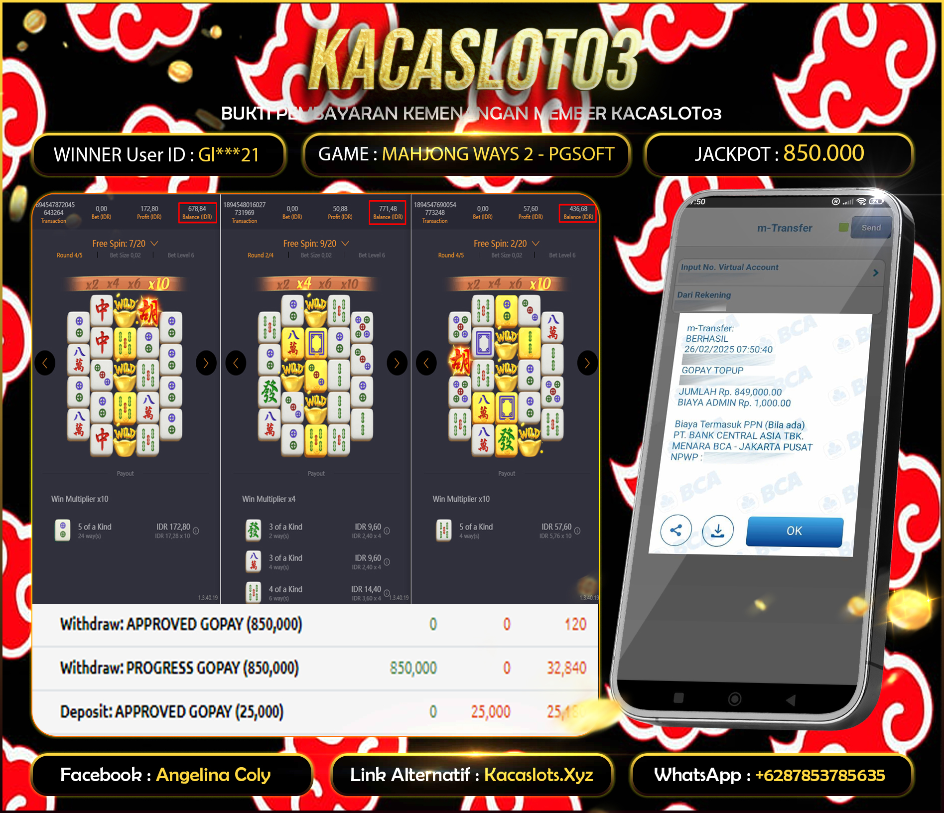 KACASLOT03 Bukti Kemenangan PGsoft MAHJONG WAYS 2