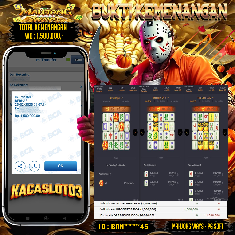 KACASLOT03 Bukti Kemenangan MAHJONG WAYS