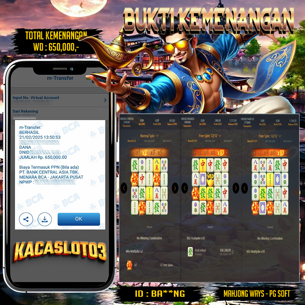 KACASLOT03 Bukti Kemenangan MAHJONG WAYS – PG SOFT