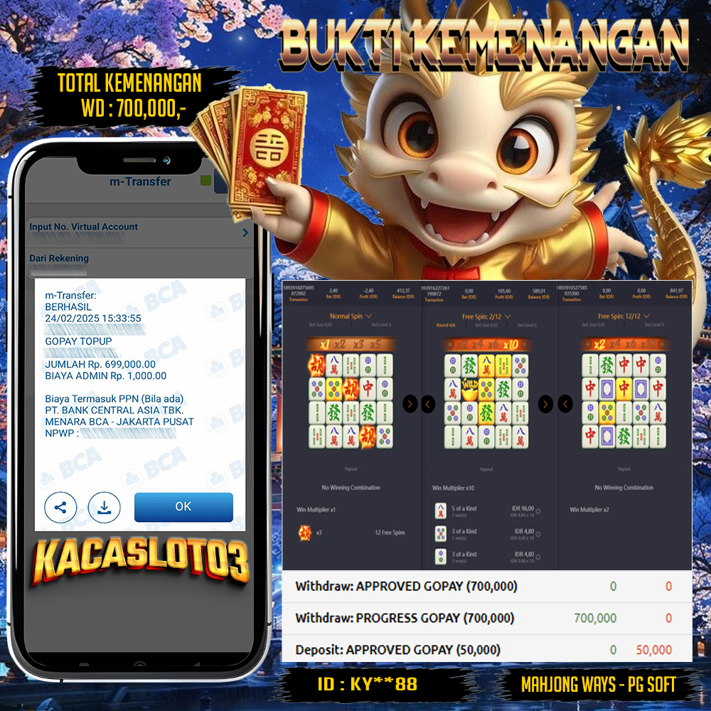 KACASLOT03 Bukti Kemenangan MAHJONG WAYS – PG SOFT