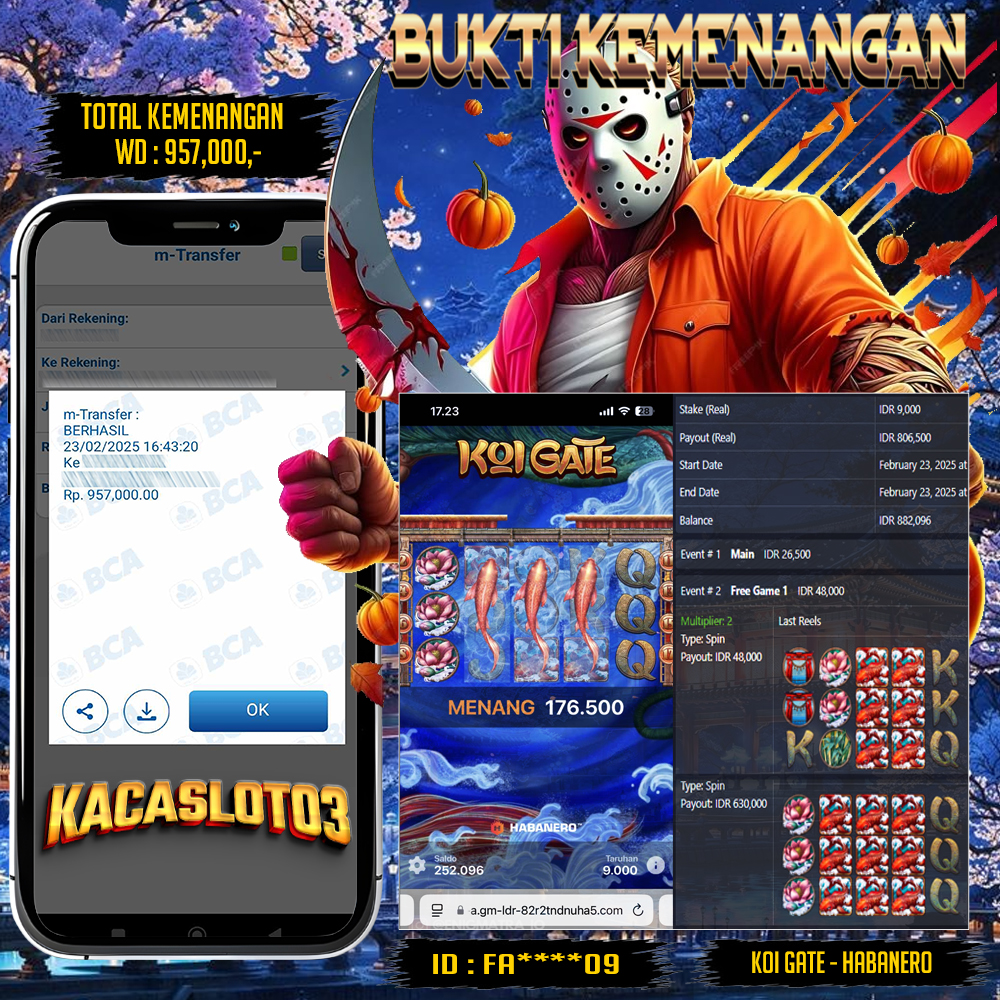 KACASLOT03 Bukti Kemenangan KOI GATE – HABANERO