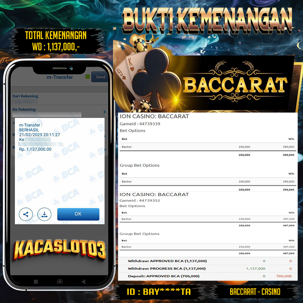 KACASLOT03 Bukti Kemenangan ION-BACCARAT