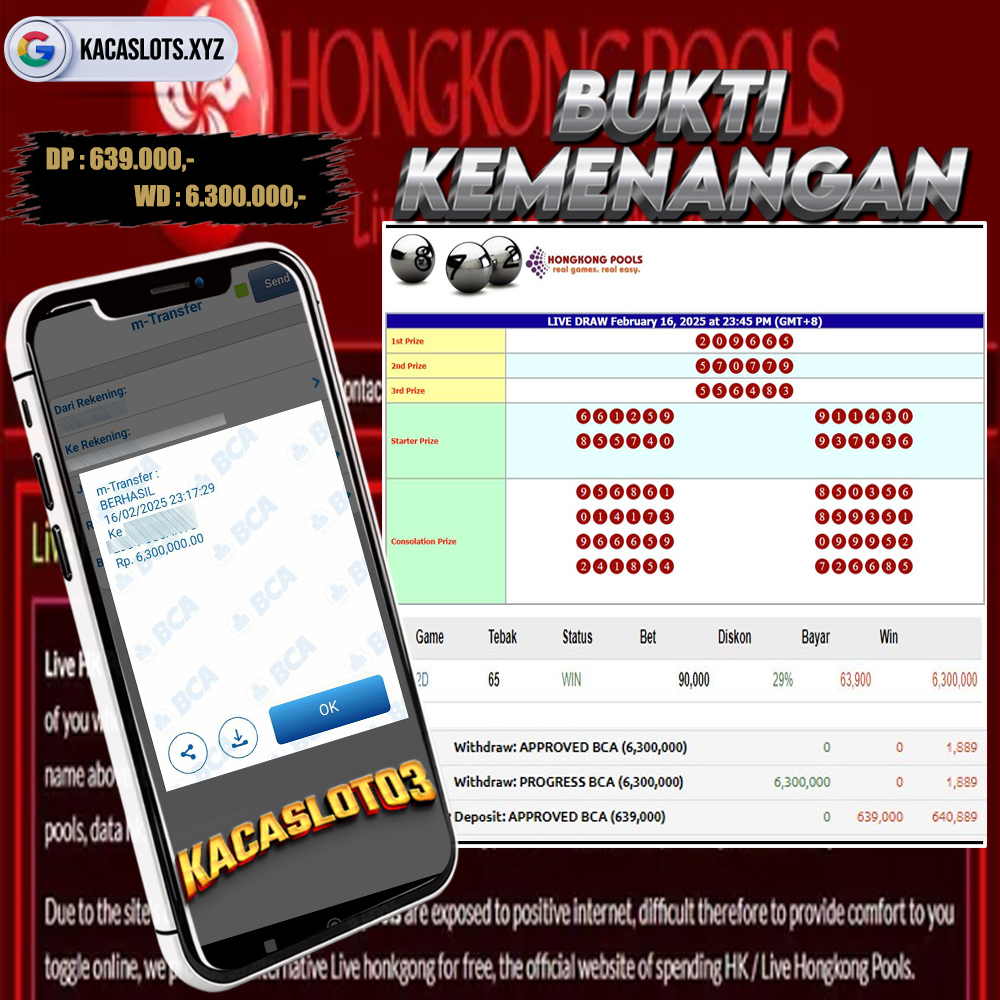 KACASLOT03 Bukti Kemenangan Togel HONGKONG