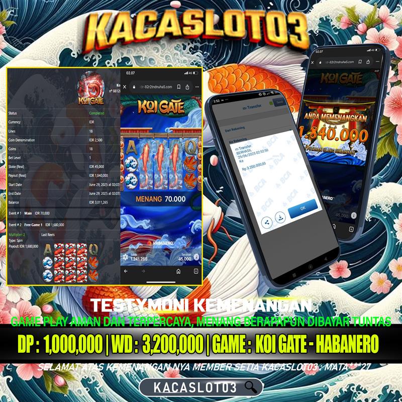 KACASLOT03 Bukti Kemenangan Habanero KOI GATE
