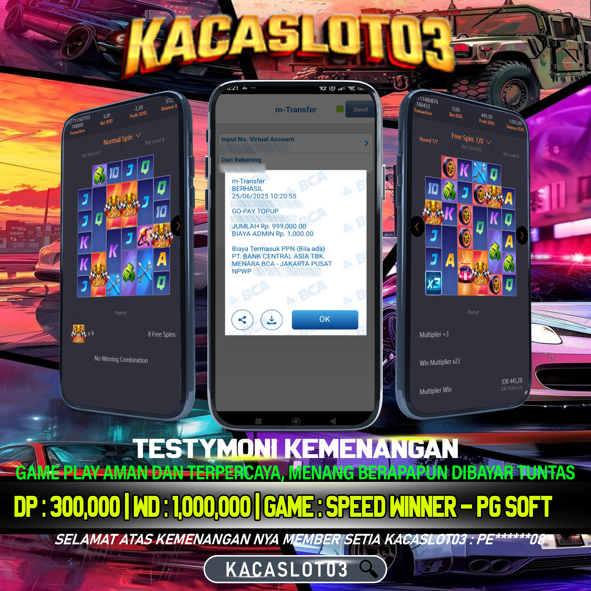 KACASLOT03 Bukti Kemenangan PGsoft SPEED WINNER