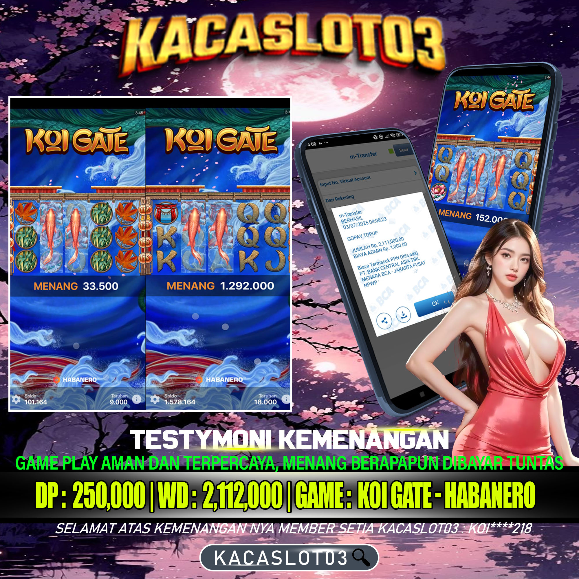 KACASLOT03 Bukti Kemenangan Habanero KOI GHATE