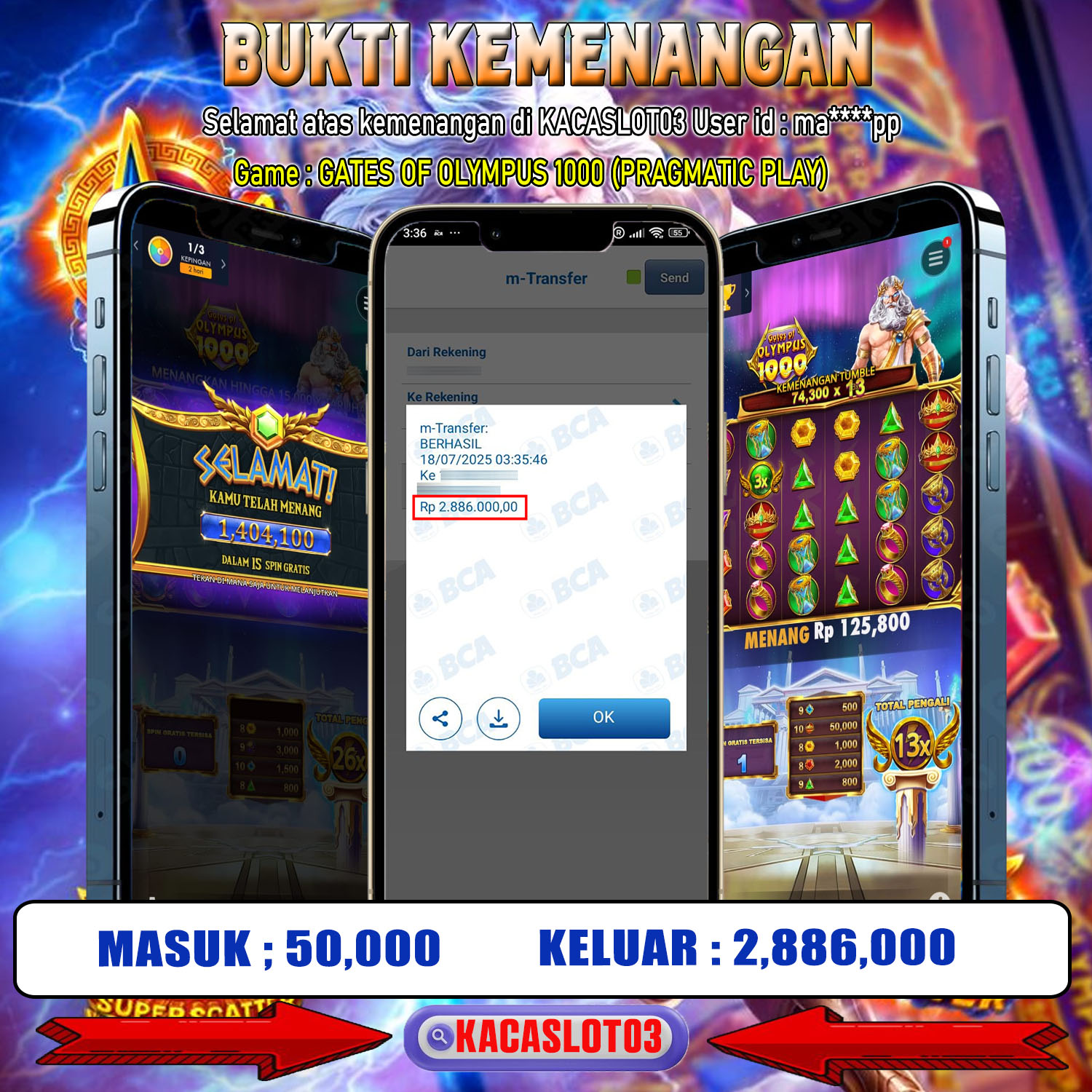 KACASLOT03 Bukti Kemenangan GATES OF OLYMPUS 1000 – PP