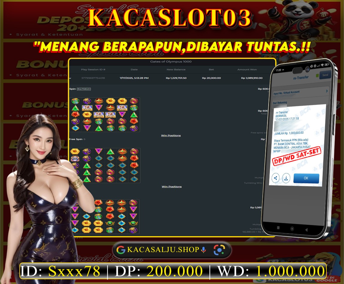 KACASLOT03 Bukti Kemenangan GATES of OLYMPUS
