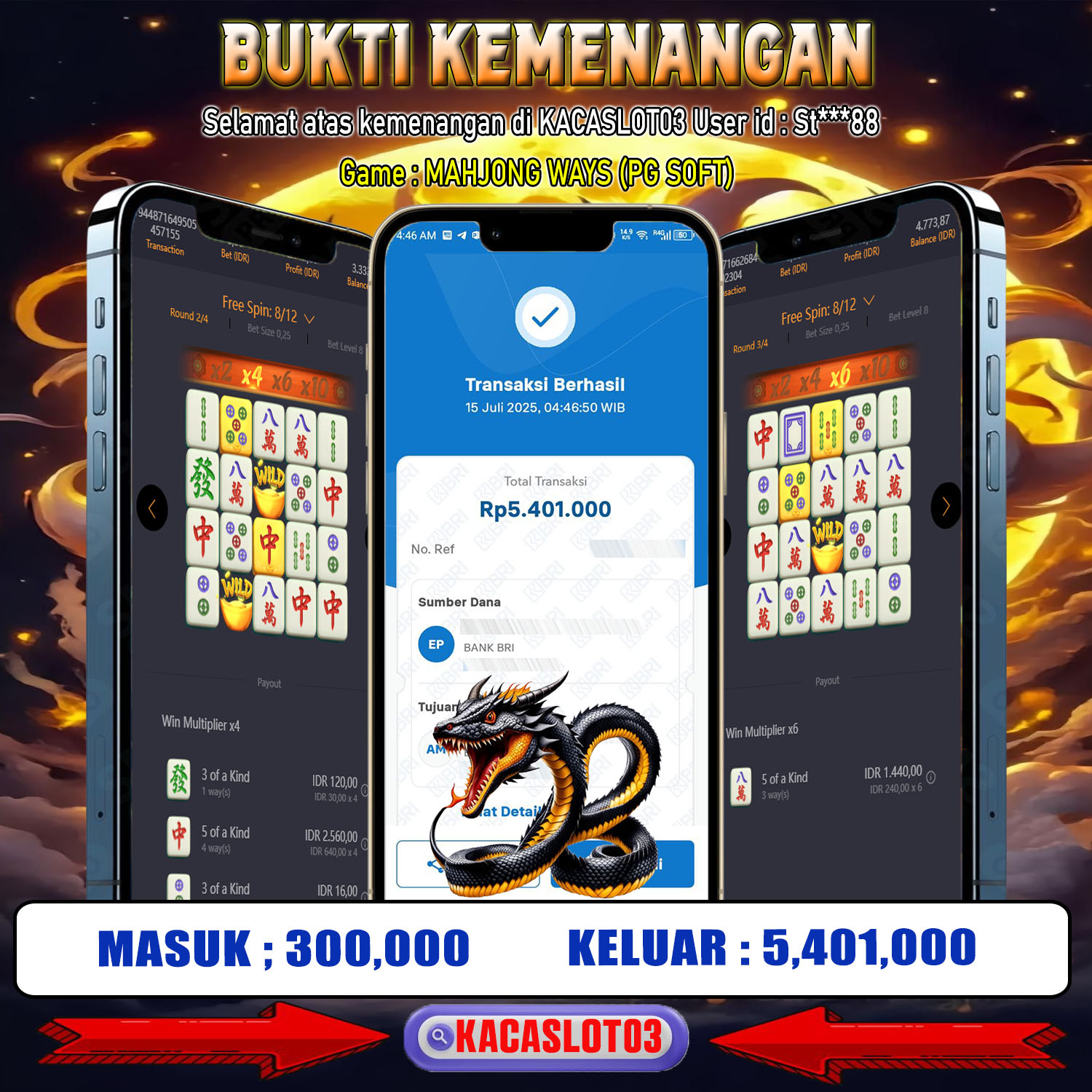 KACASLOT03 Bukti Kemenangan PG SOFT – MAHJONG WAYS