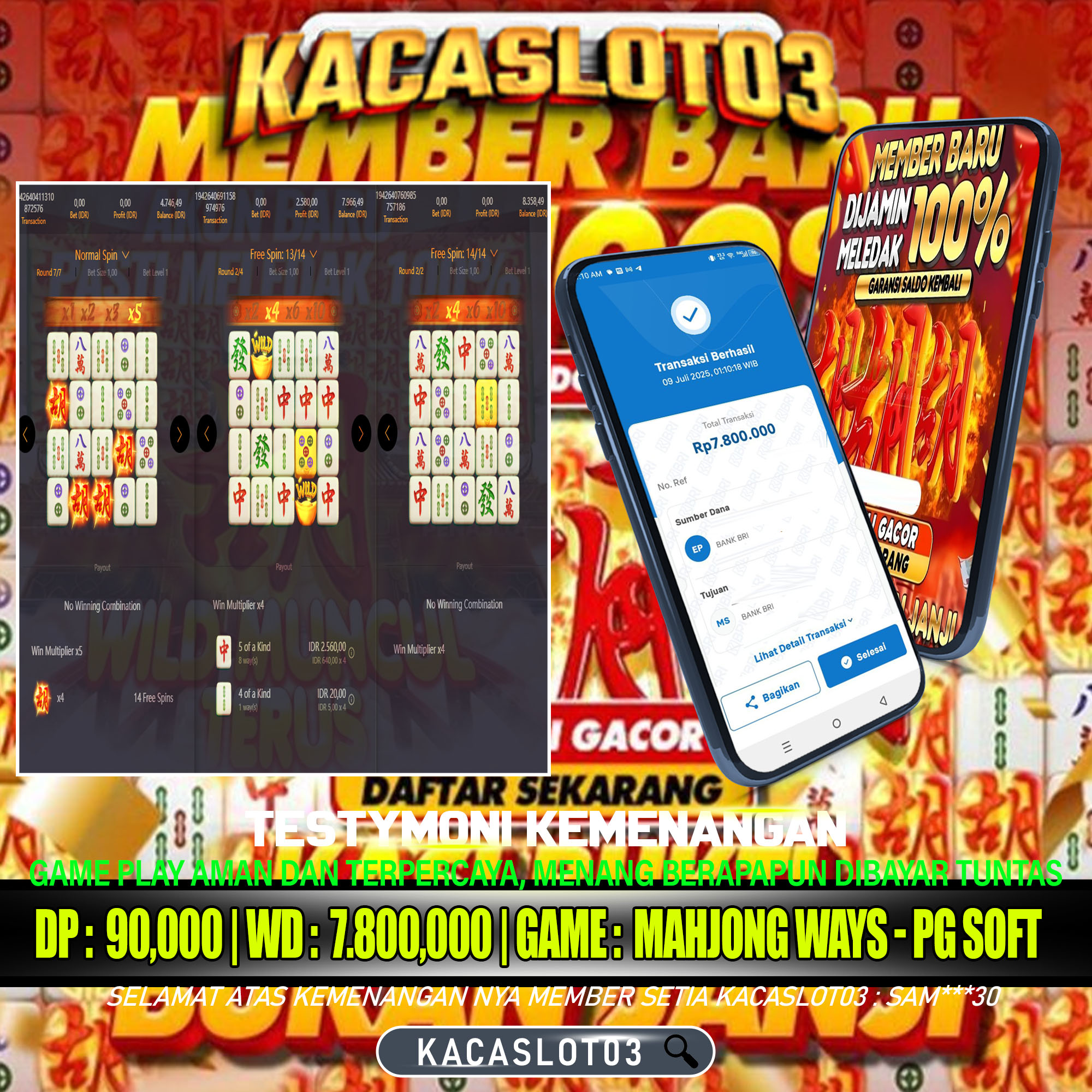 KACASLOT03 Bukti Kemenangan PG SOFT – MAHJONG WAYS