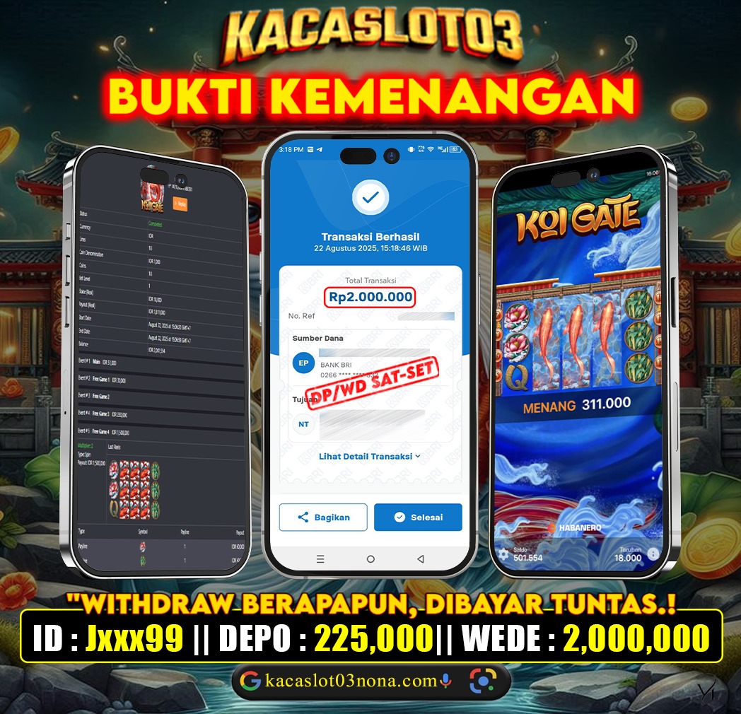 KACASLOT03 Bukti Kemenangan KOI GATE HABANERO