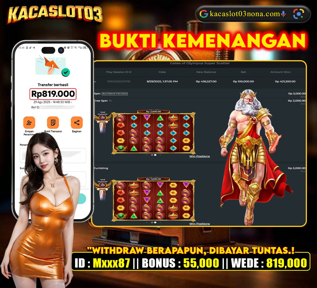 KACASLOT03 Bukti Kemenangan GATES of OLYMPUS