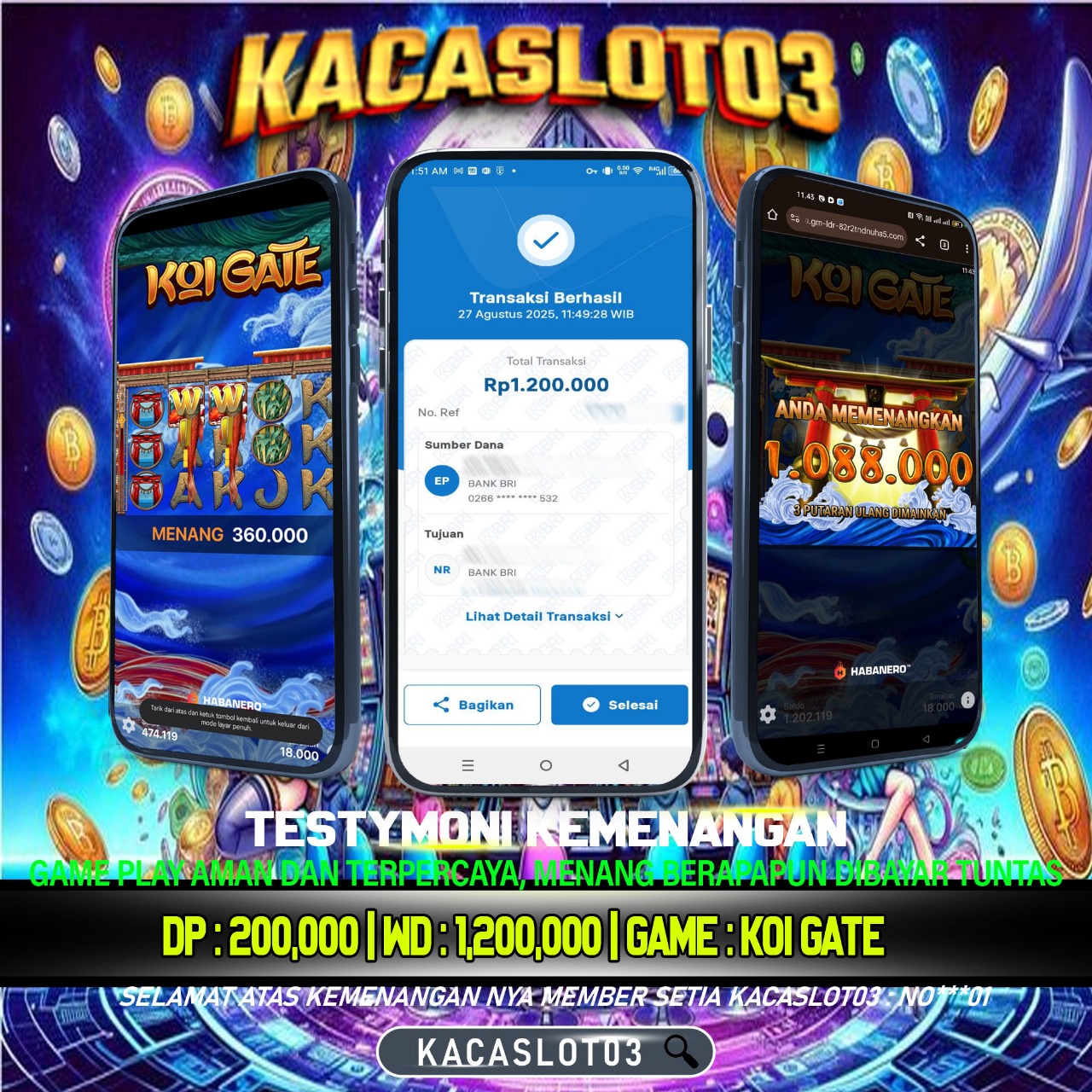 KACASLOT03 Bukti Kemenangan KOI GATE HABANERO