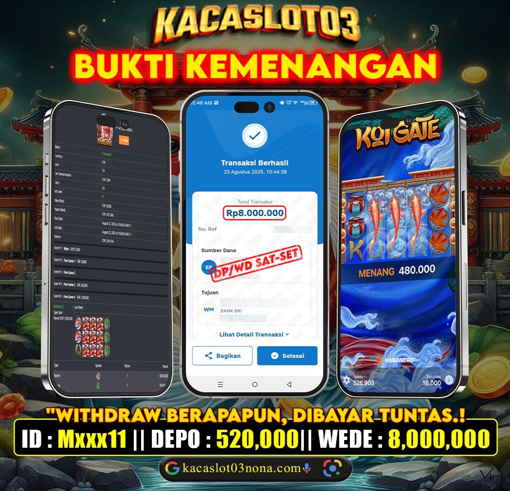 KACASLOT03 Bukti Kemenangan KOI GATE HABANERO