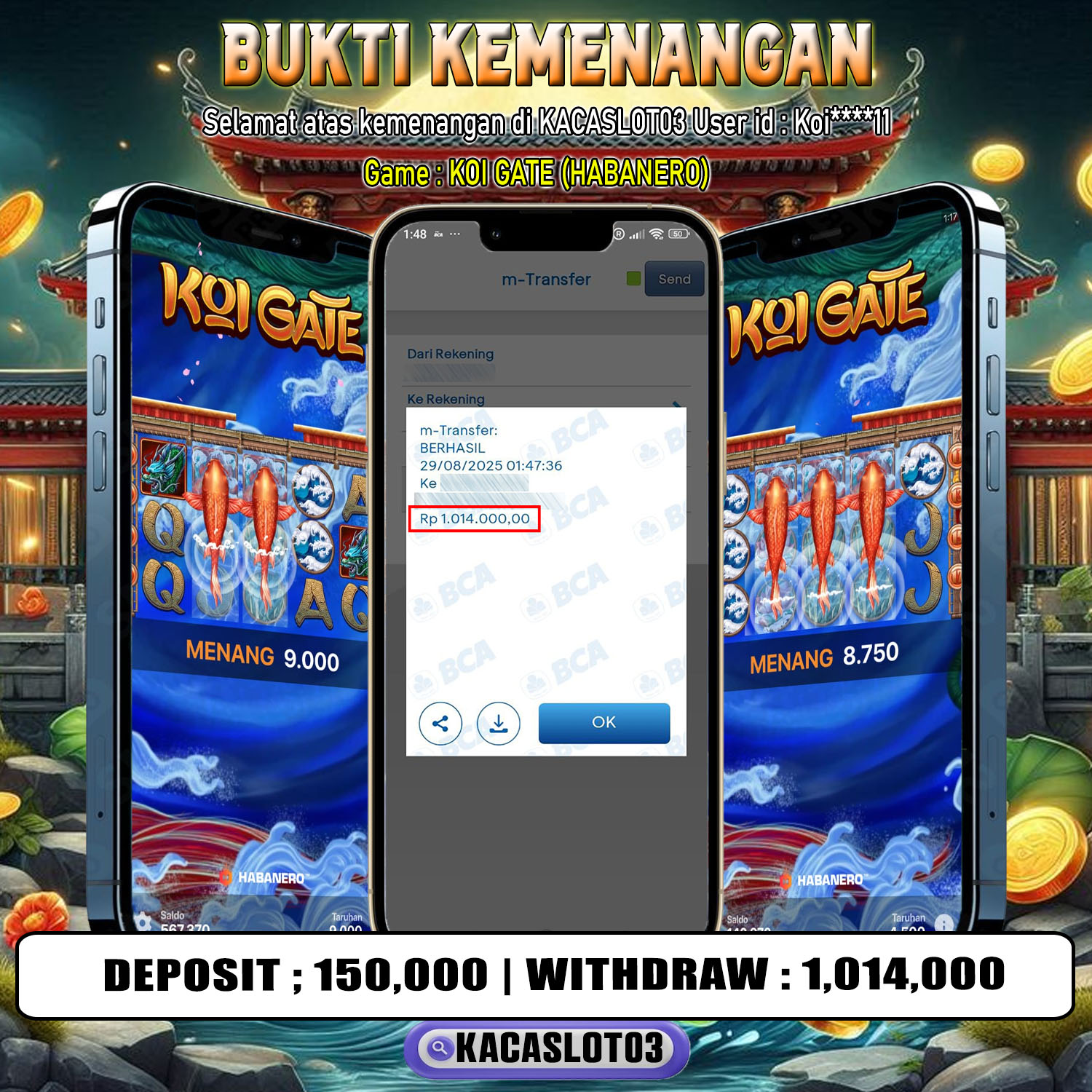 KACASLOT03 Bukti Kemenangan KOI GATE – HABANERO