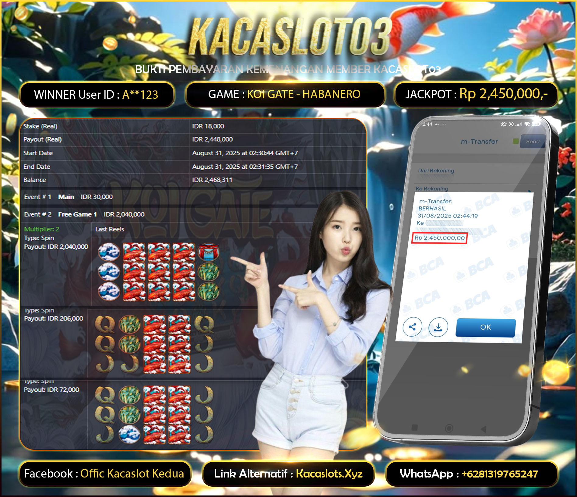 KACASLOT03 Bukti Kemenangan KOI GATE – HABANERO