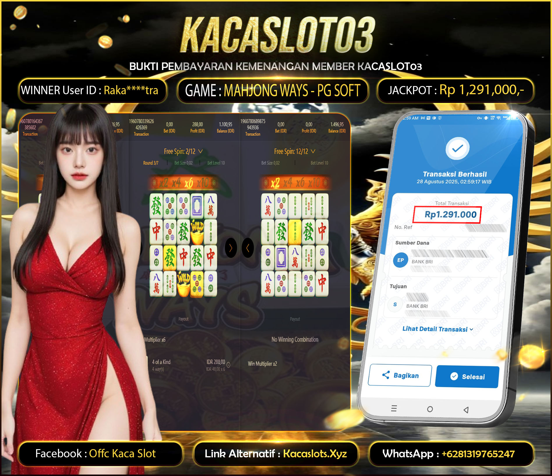 KACASLOT03 Bukti Kemenangan MAHJONG WAYS – PG SOFT