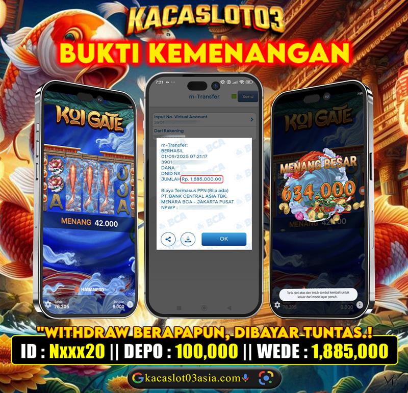 KACASLOT03 Bukti Kemenangan KOI GATE HABANERO