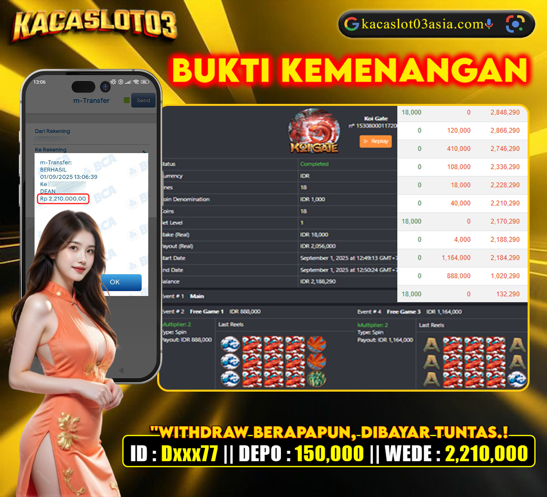 KACASLOT03 Bukti Kemenangan KOI GATE HABANERO