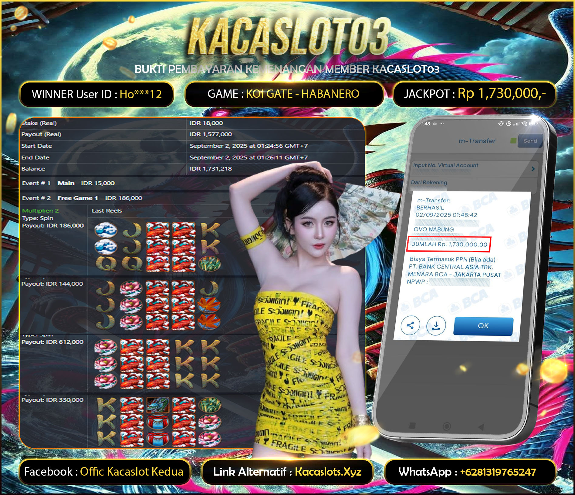 KACASLOT03 Bukti Kemenangan KOI GATE – HABANERO