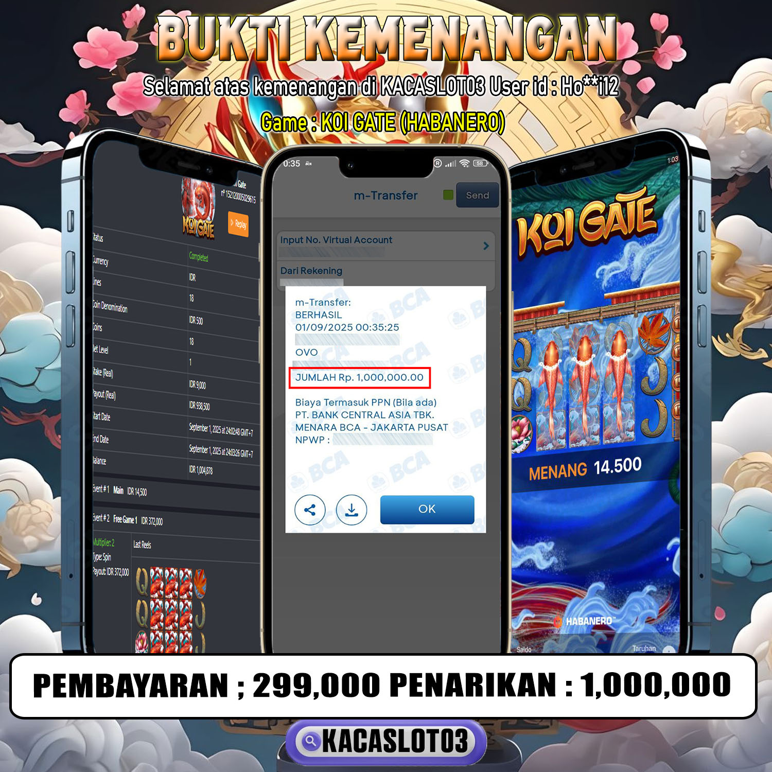 KACASLOT03 Bukti Kemenangan KOI GATE – HABANERO