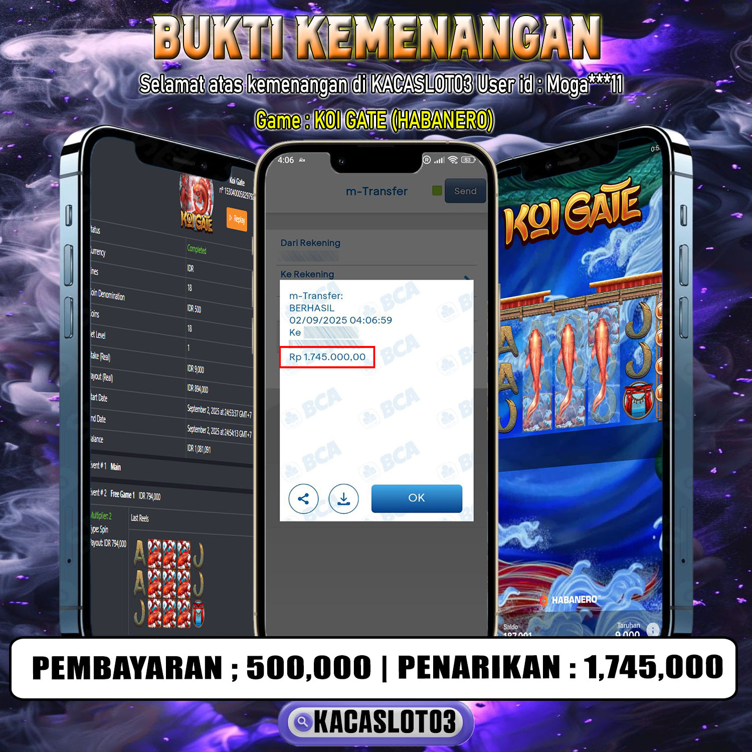 KACASLOT03 Bukti Kemenangan KOI GATE – HABANERO