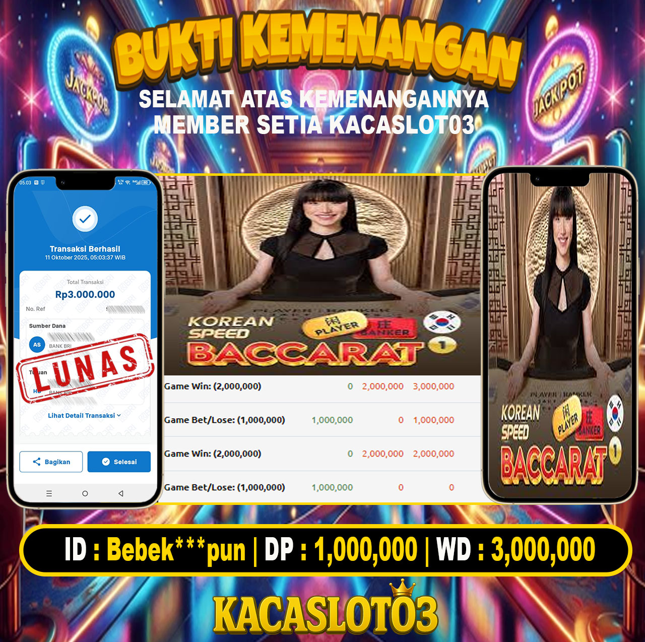 KACASLOT03 Bukti Kemenangan Korean All-In Baccarat 1 – MICROGAMING