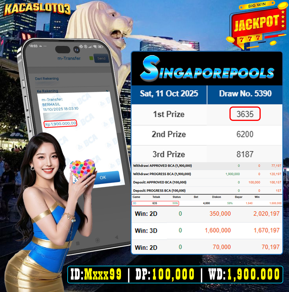 KACASLOT03 Bukti Kemenangan SINGAPORE POOLS