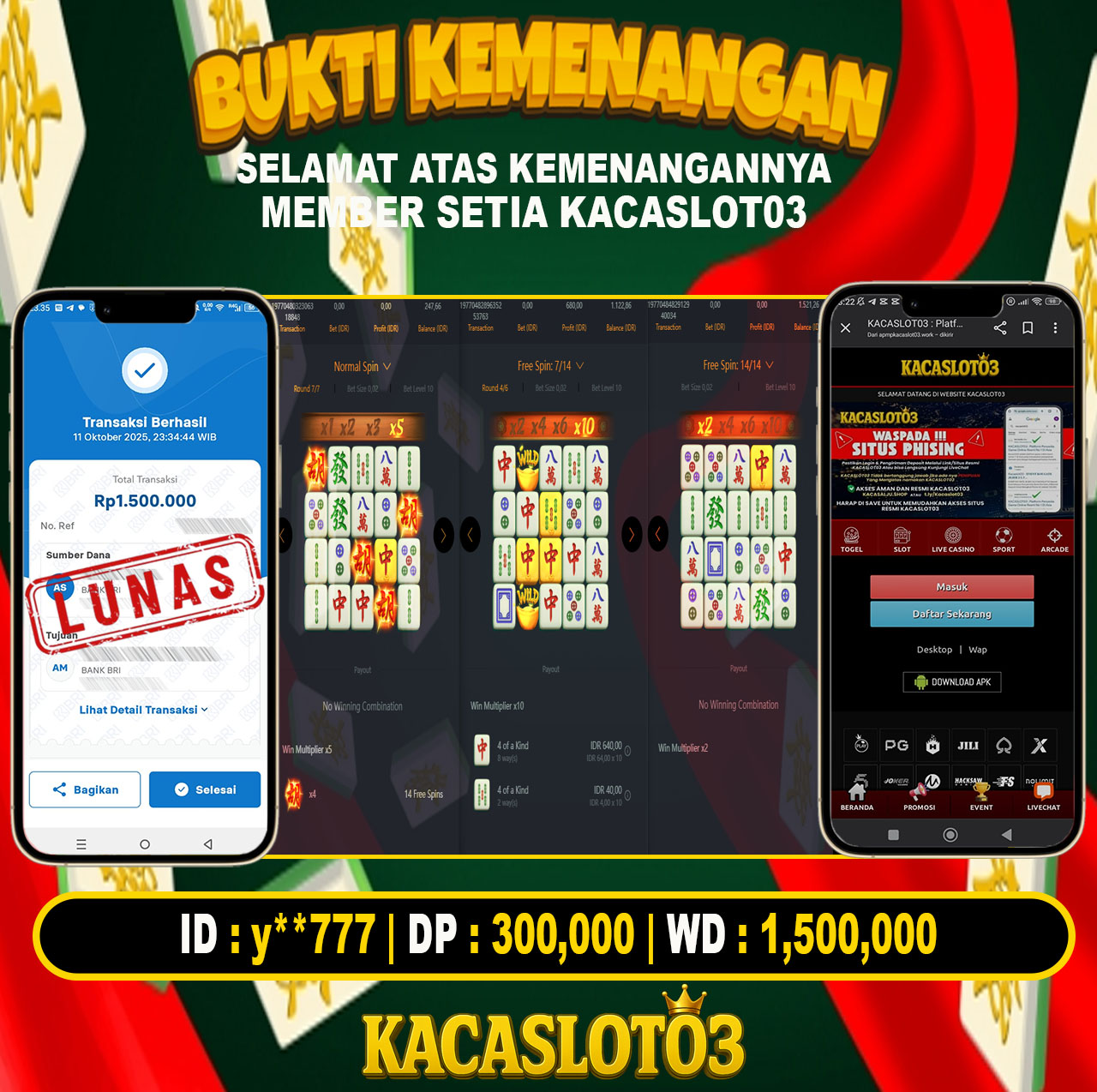 KACASLOT03 Bukti Kemenangan MAHJONG WAYS – PG SOFT