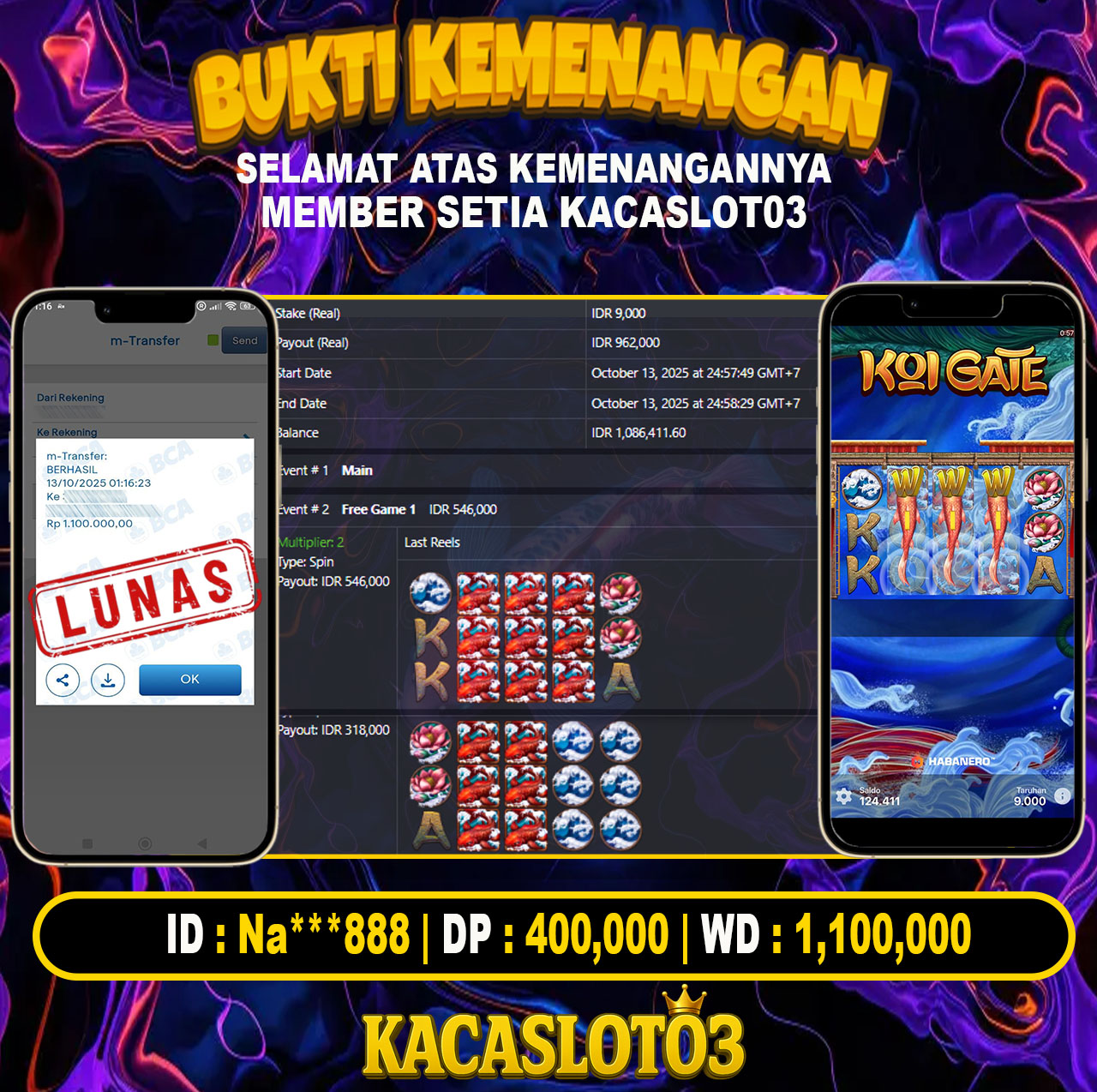 KACASLOT03 Bukti Kemenangan KOI GATE – HABANERO