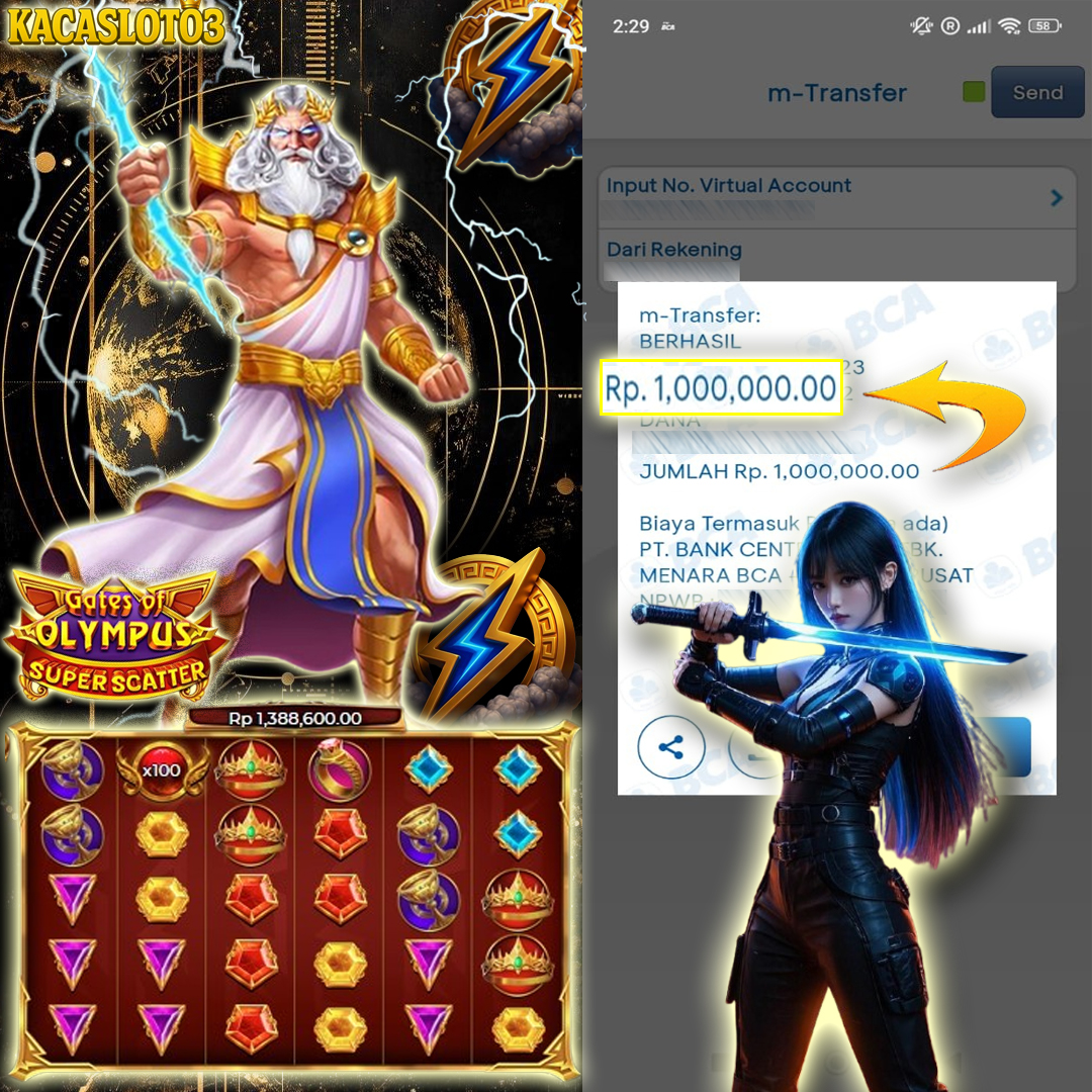 KACASLOT03 Bukti Kemenangan Gates of Olympus Super Scatter – PRAGMATIC PLAY
