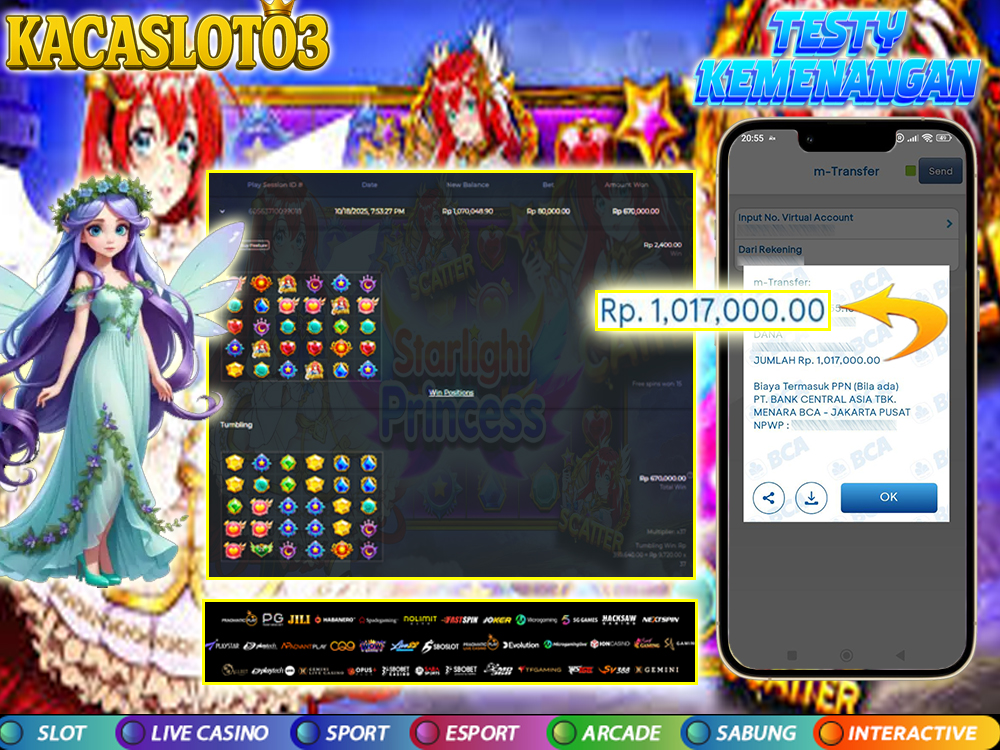KACASLOT03 Bukti Kemenangan STARLIGHT PRINCESS – PRAGMATIC PLAY