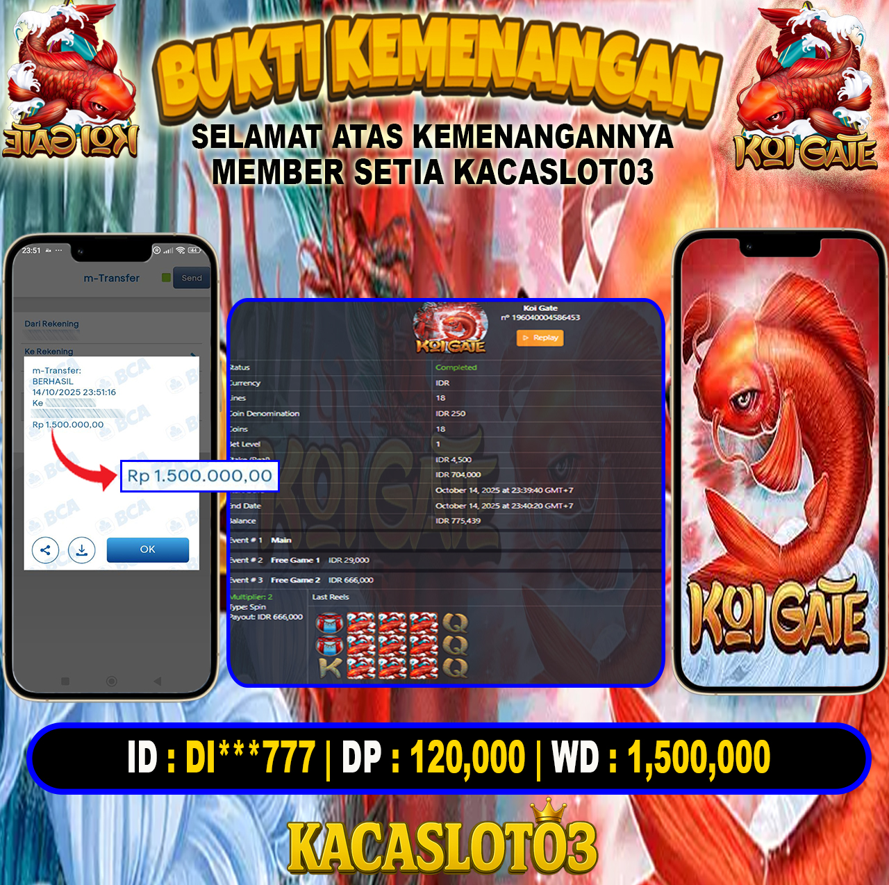 KACASLOT03 Bukti Kemenangan KOI GATE – HABANERO