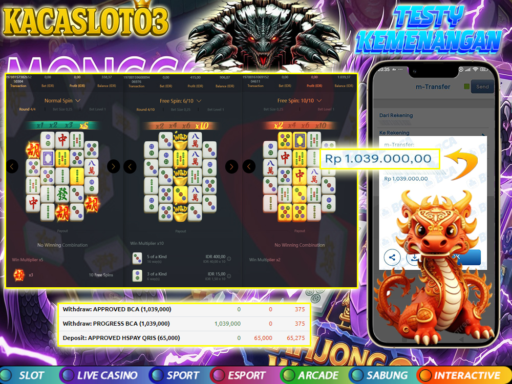 KACASLOT03 Bukti Kemenangan MAHJONG WAYS 2 – PG SOFT