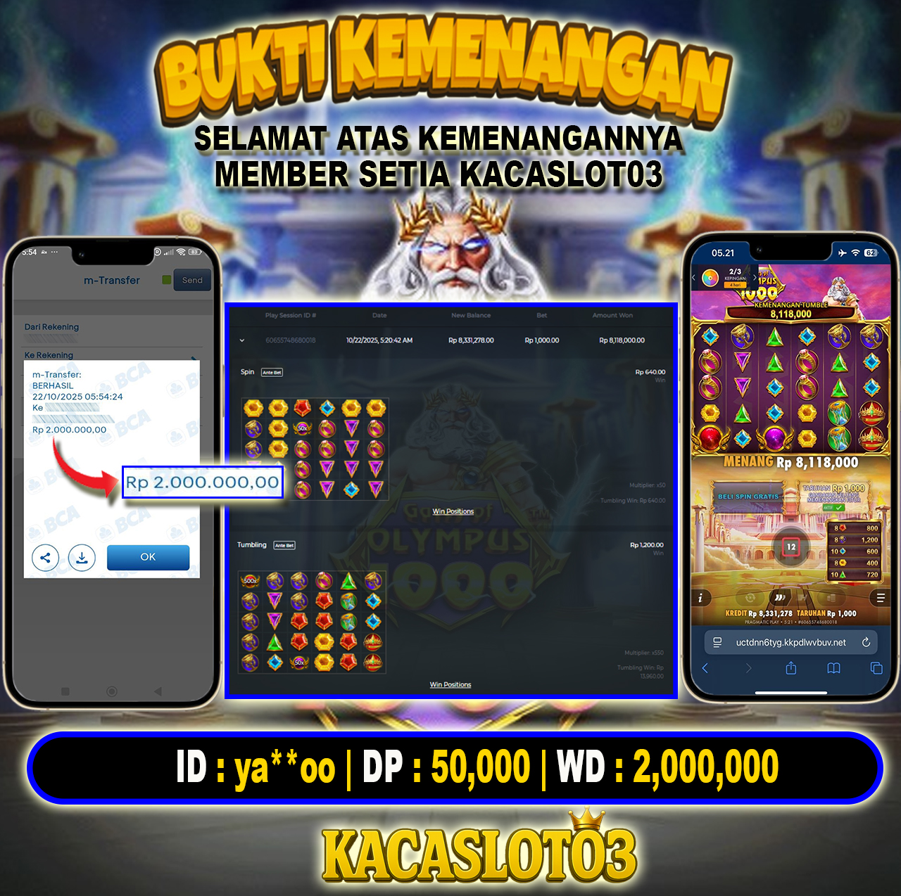 KACASLOT03 Bukti Kemenangan Gates of Olympus 1000 – PRAGMATIC PLAY