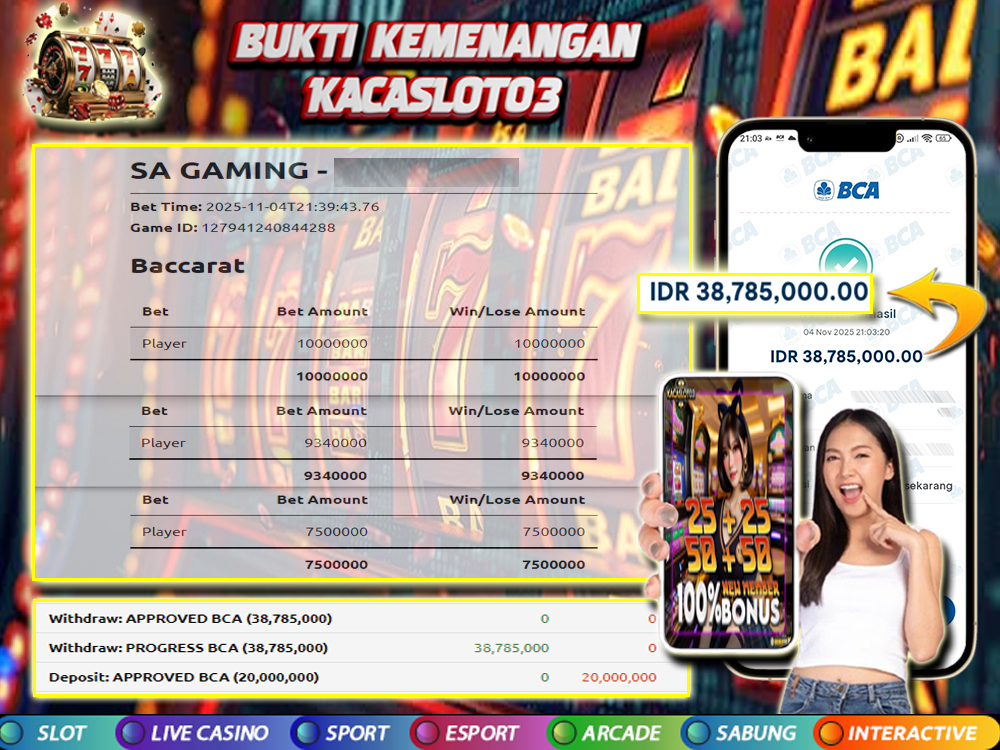 KACASLOT03 Bukti Kemenangan BACCARAT – SA GAMING