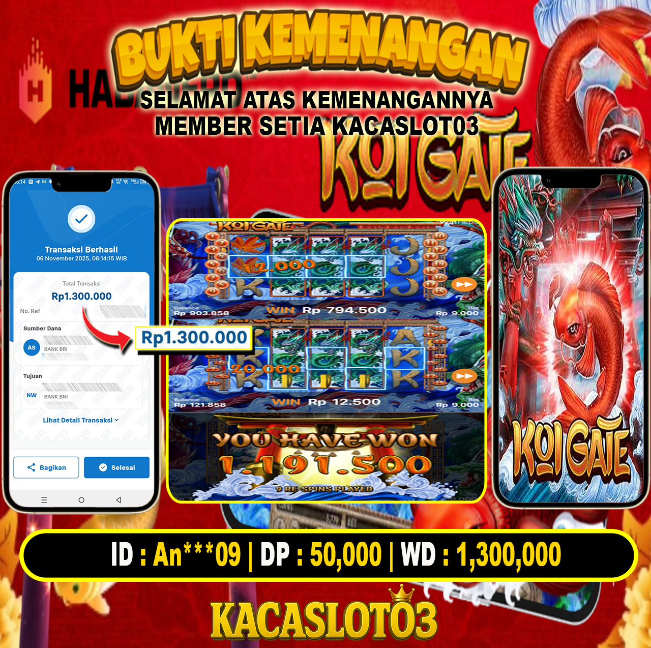 KACASLOT03 Bukti Kemenangan KOI GATE – HABANERO