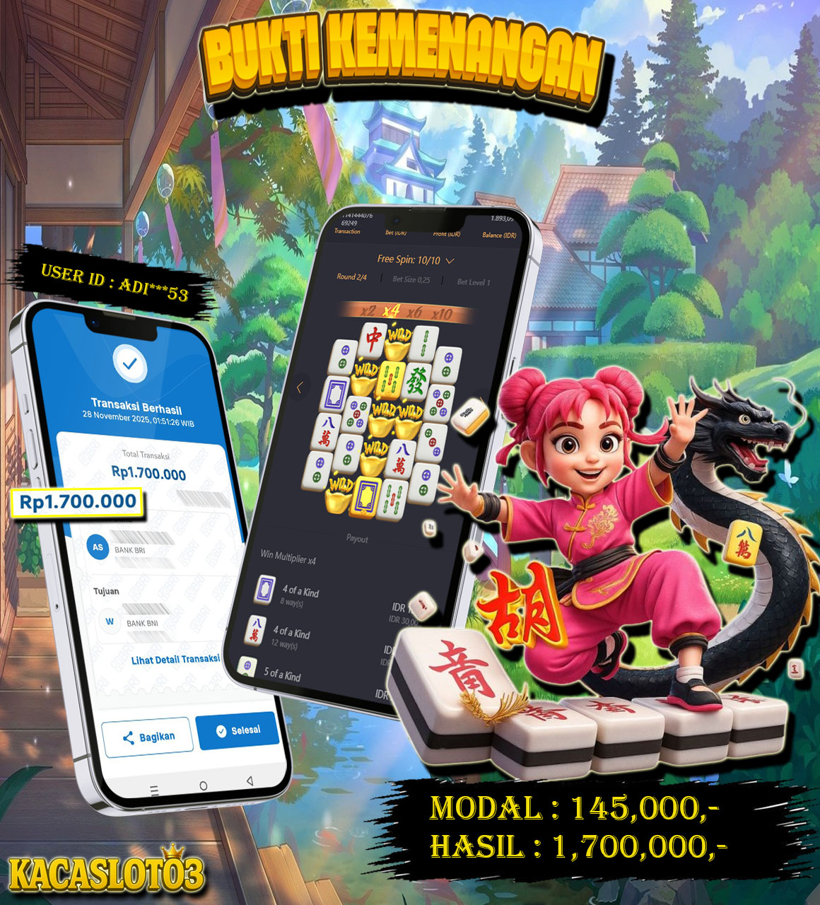 KACASLOT03 Bukti Kemenangan MAHJONG WAYS – PG SOFT