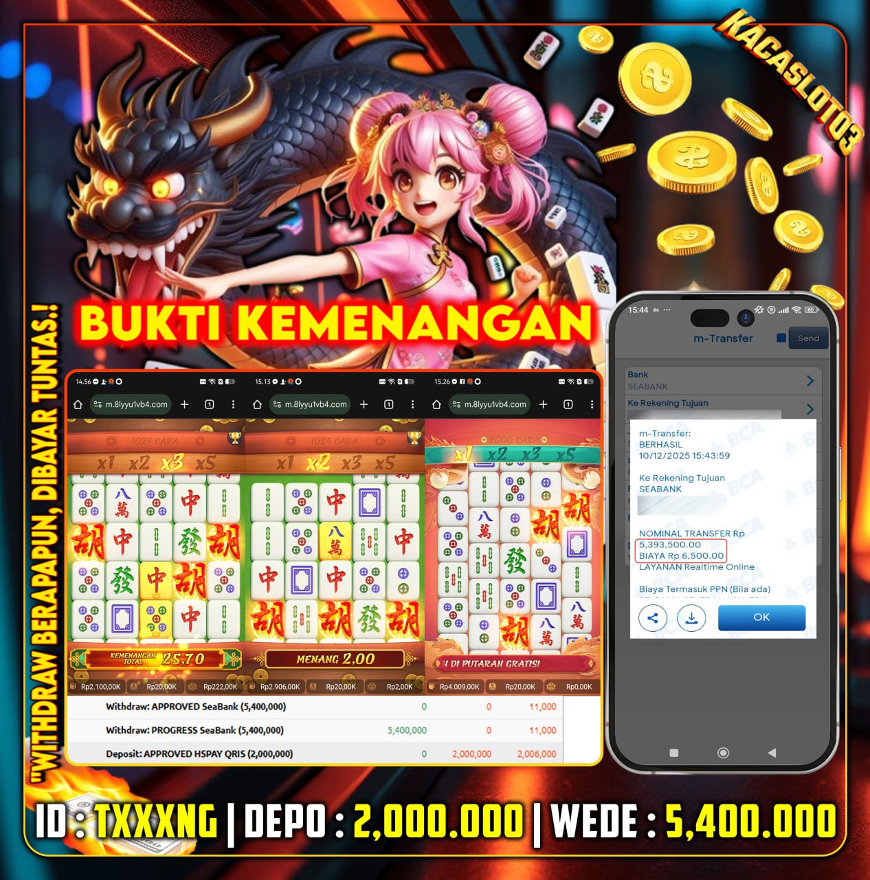 KACASLOT03 Bukti Kemenangan MAHJONG WAYS PG SOFT
