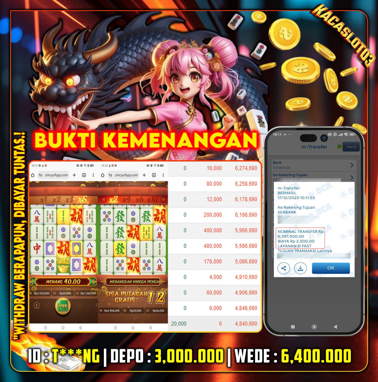 KACASLOT03 Bukti Kemenangan MAHJONG WAYS PG SOFT