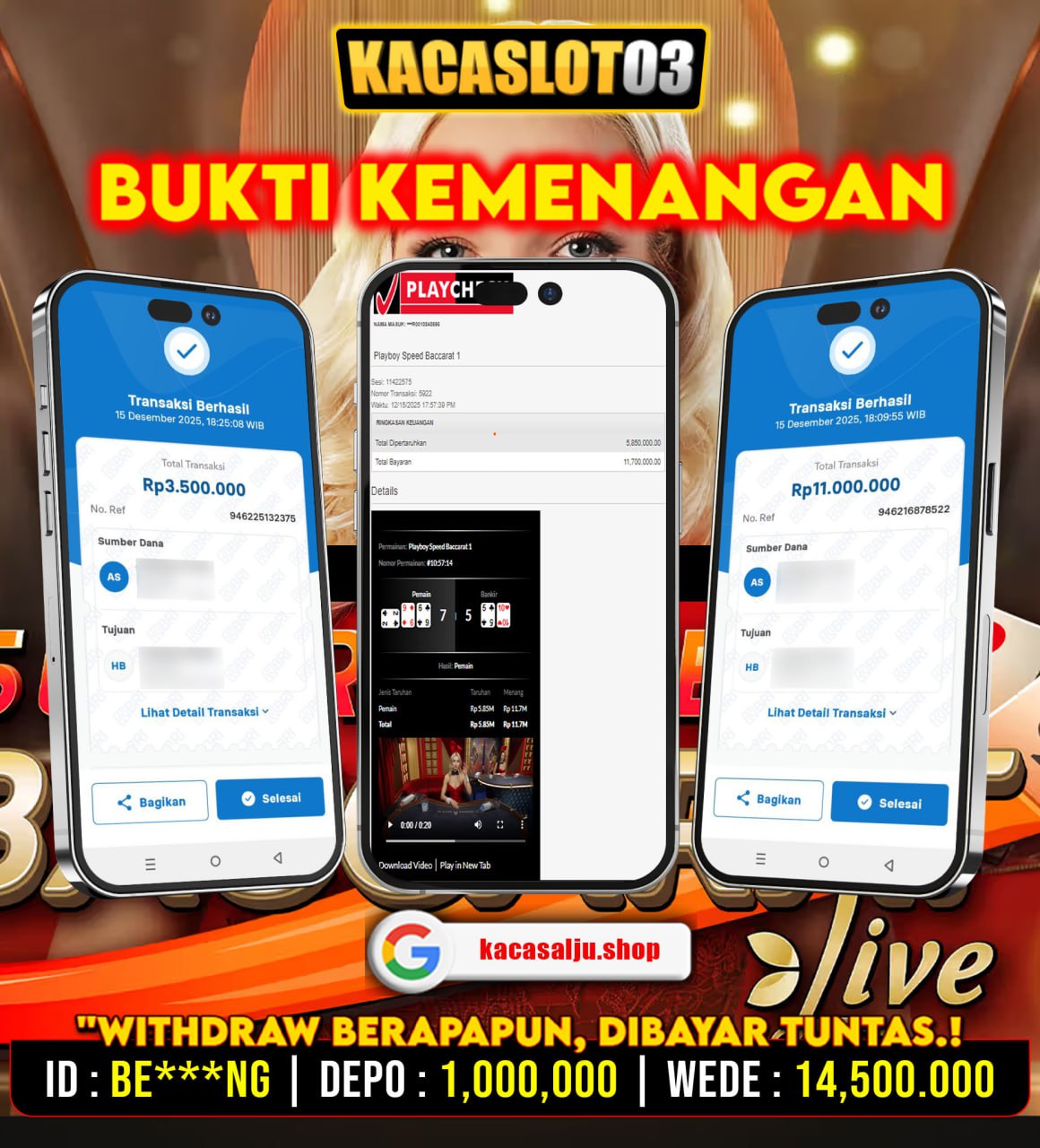 KACASLOT03 Bukti Kemenangan SA CASINO BACCARAT