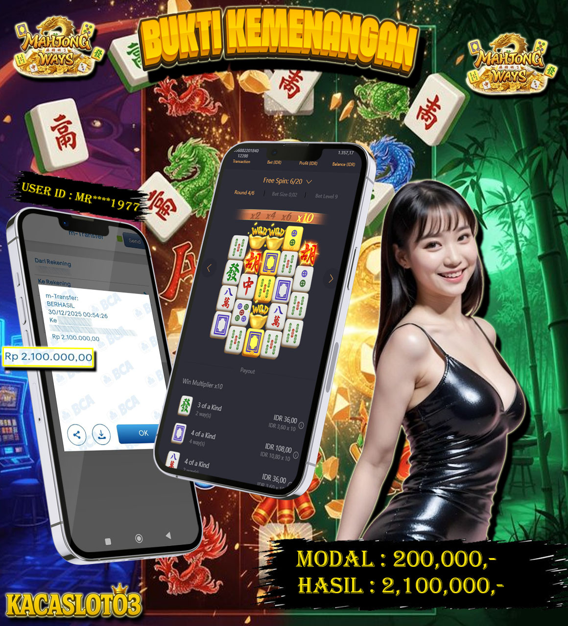 KACASLOT03 Bukti Kemenangan MAHJONG WAYS 2 – PG SOFT