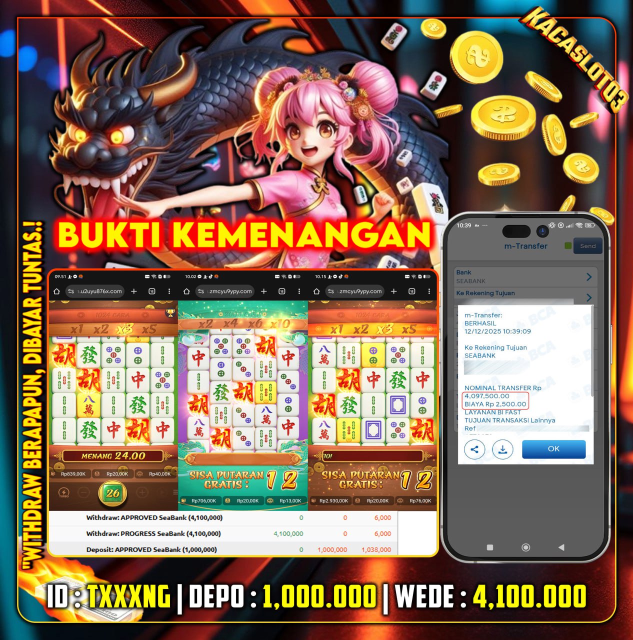 KACASLOT03 Bukti Kemenangan MAHJONG WAYS 2 PG – SOFT