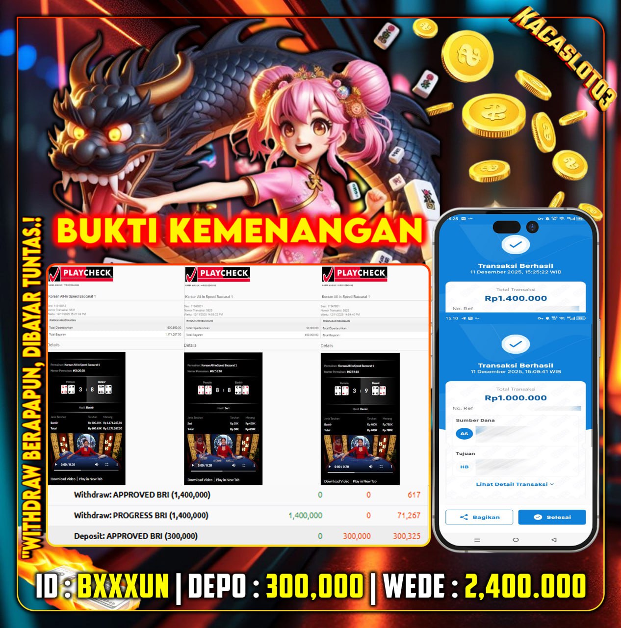 KACASLOT03 Bukti Kemenangan SpeedBaccarat1