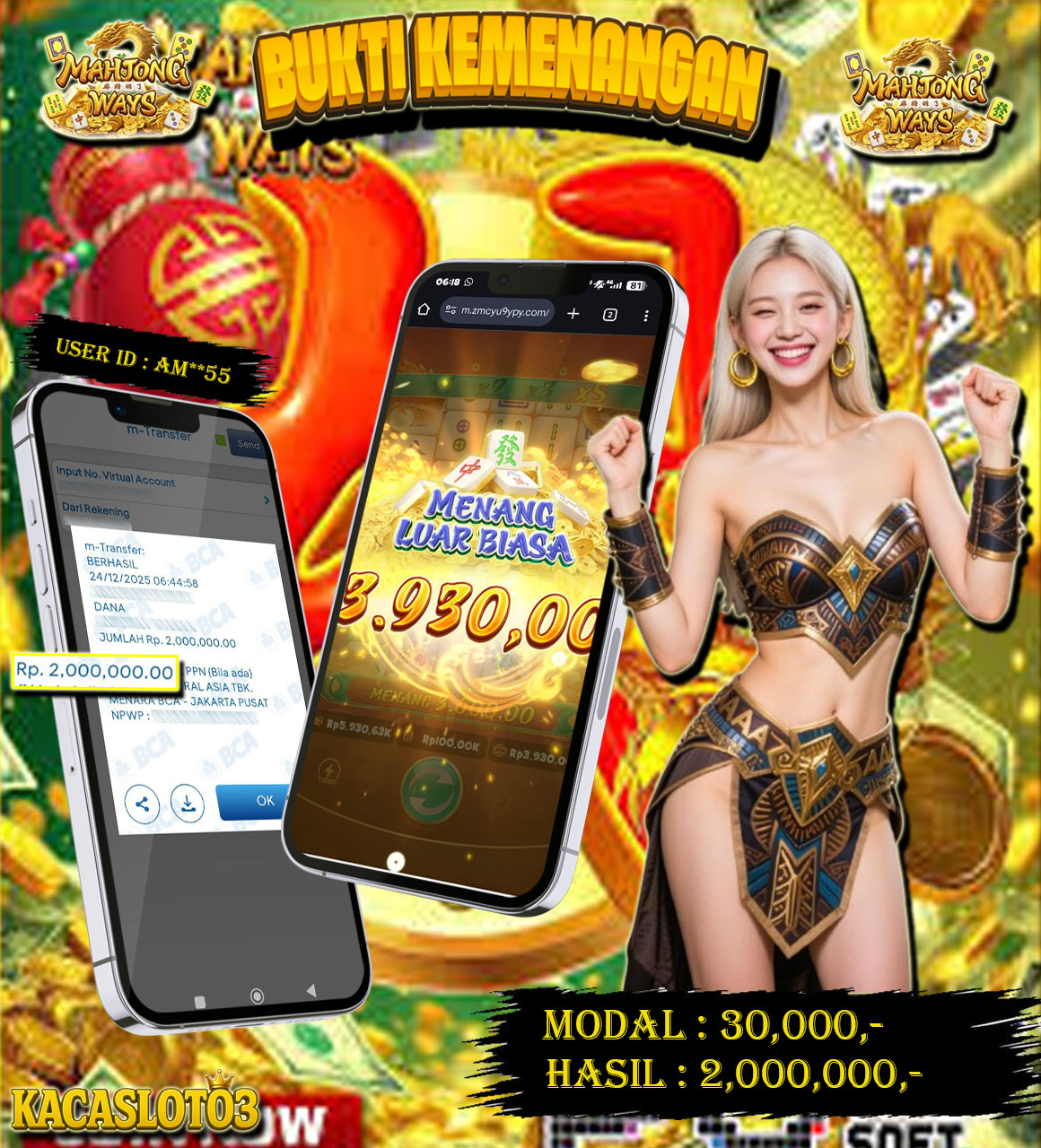 KACASLOT03 Bukti Kemenangan MAHJONG WAYS 2 – PG SOFT