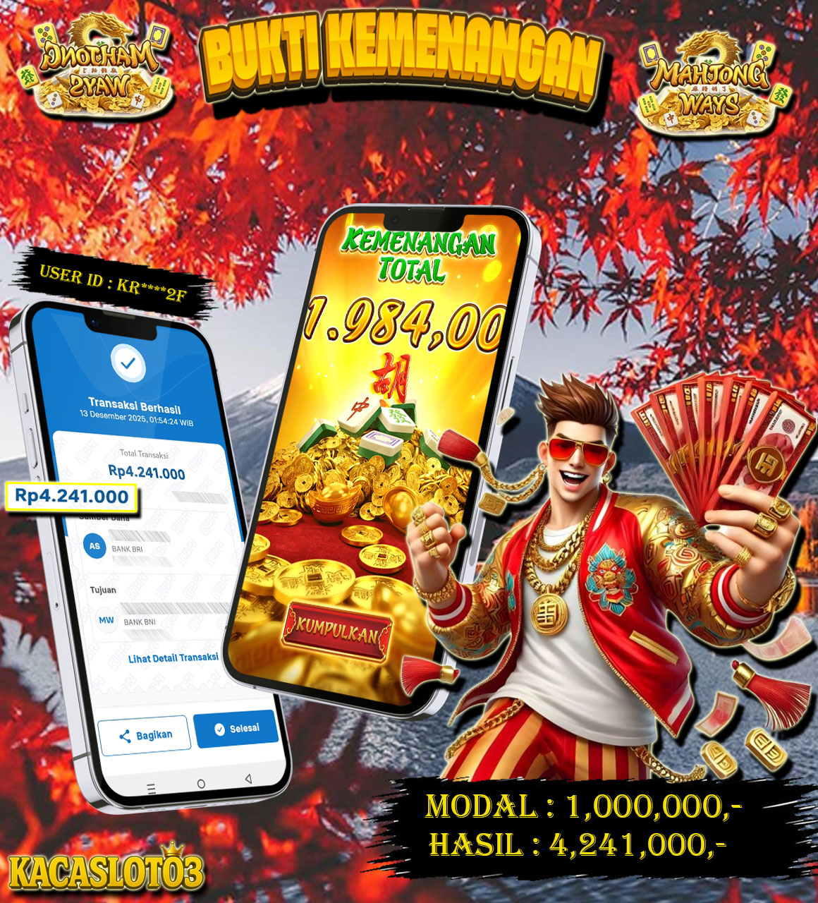 KACASLOT03 Bukti Kemenangan MAHJONG WAYS – PG SOFT