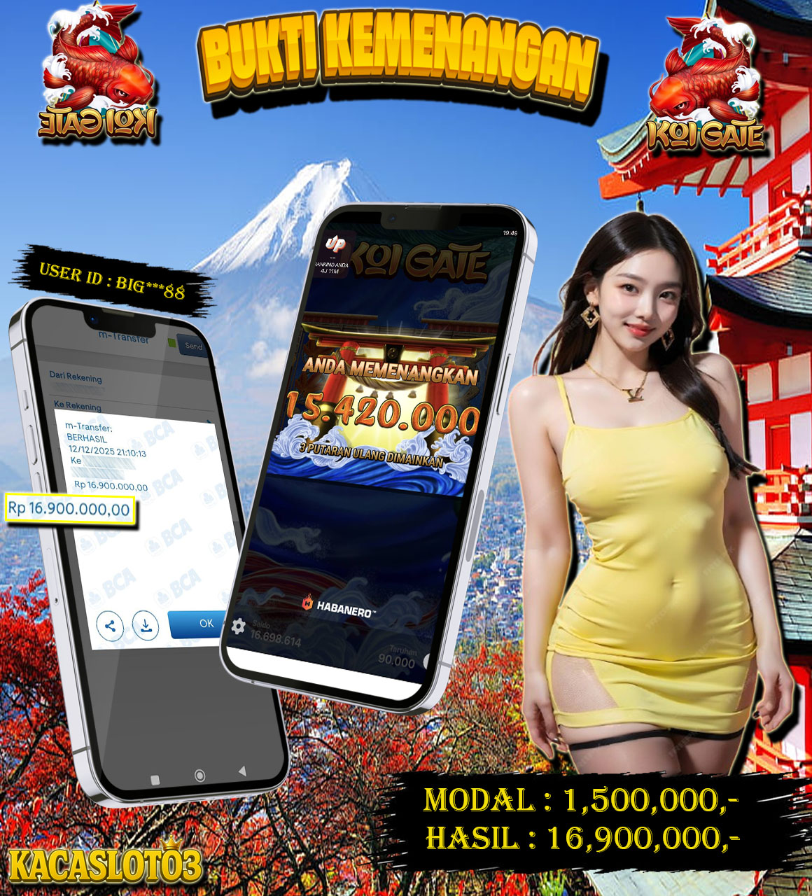 KACASLOT03 Bukti Kemenangan KOI GATE – HABANERO